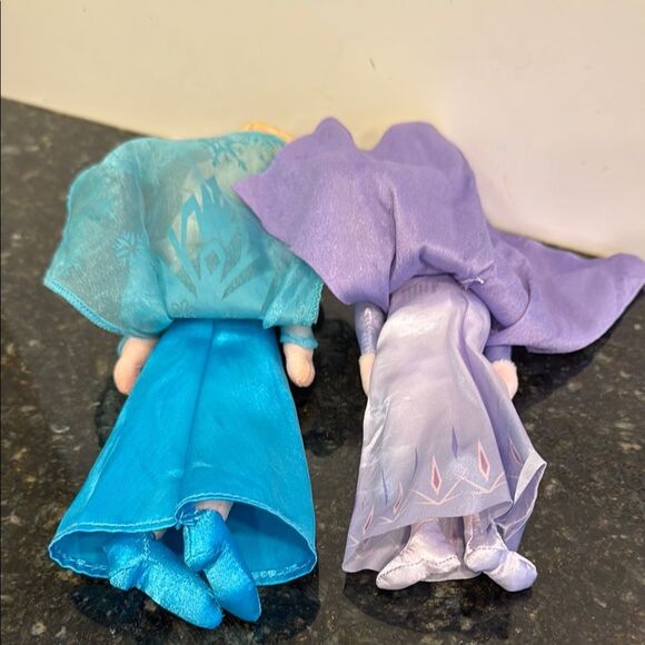 Disney Frozen Elsa Mini Plush Dolls 10" Disney Plush Doll Set Blue and Purple - Picture 4 of 6